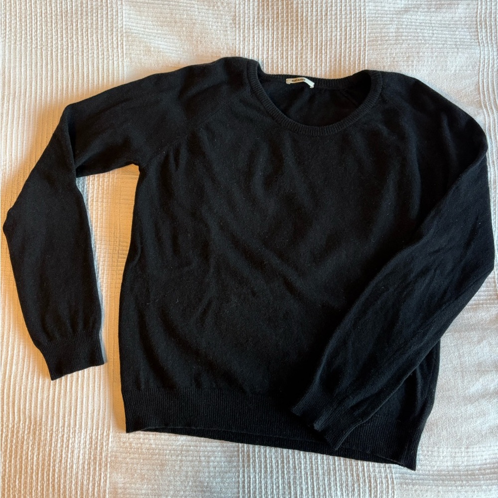 Classic Black Women's Wool Sweater